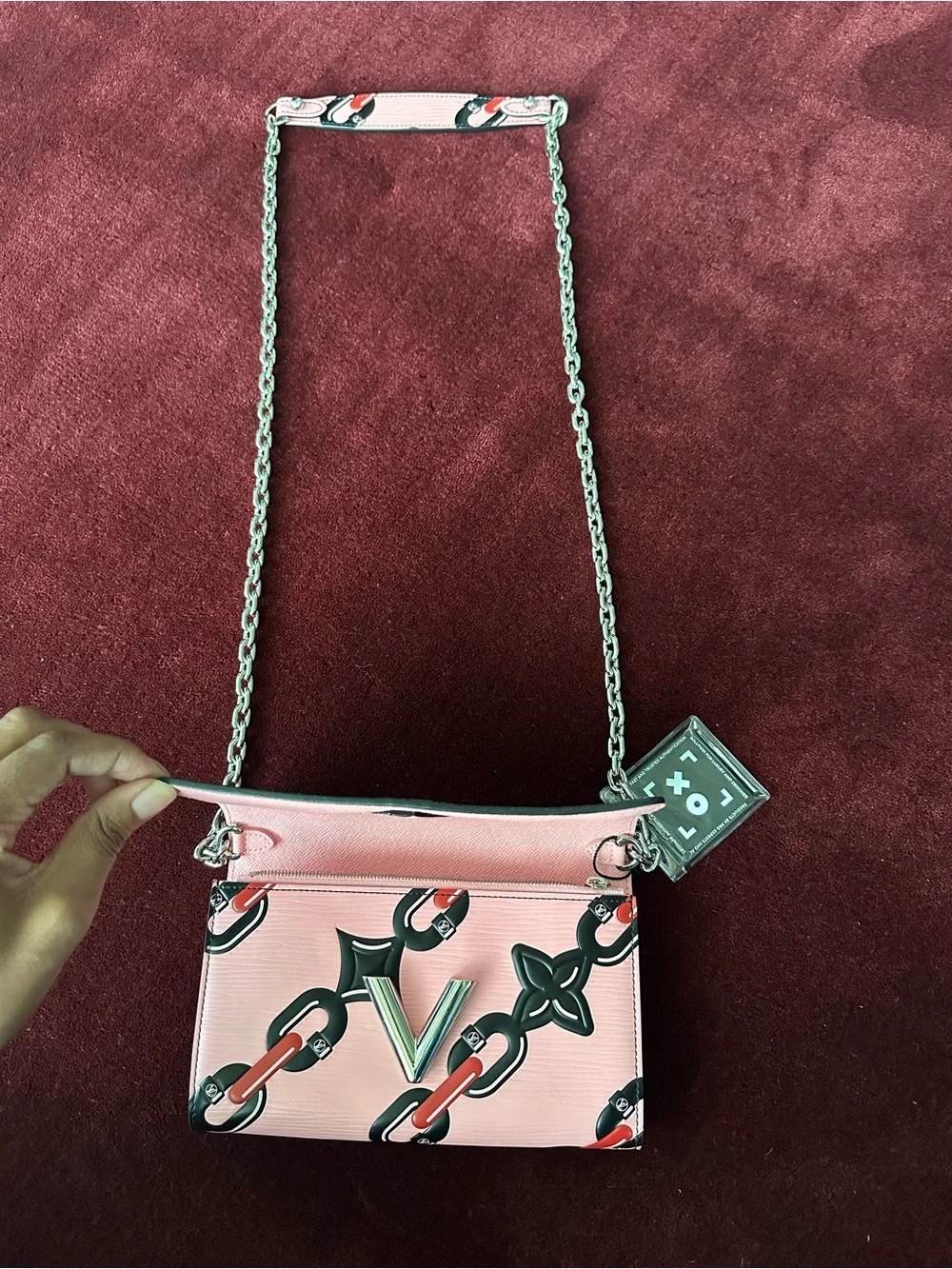 Louis Vuitton Pink Marina Chain Print Twist Lock MM